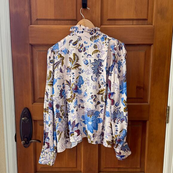 Isabel Marant Étoile Floral Side Button Long Sleeve EU 34/US 4  Shirt MSRP $490 - Picture 2 of 11